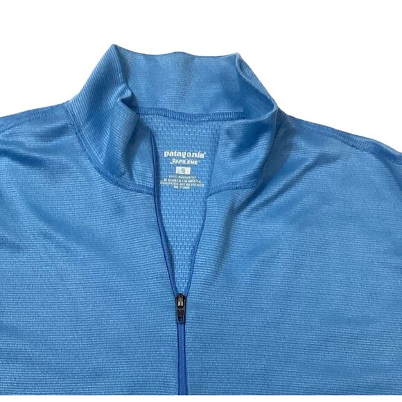 Patagonia Apilene Jacket -Women's Sz Small -Ocean Blue -Long-Sleeve -Quarter-Zip - Picture 3 of 9